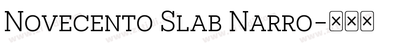 Novecento Slab Narro字体转换